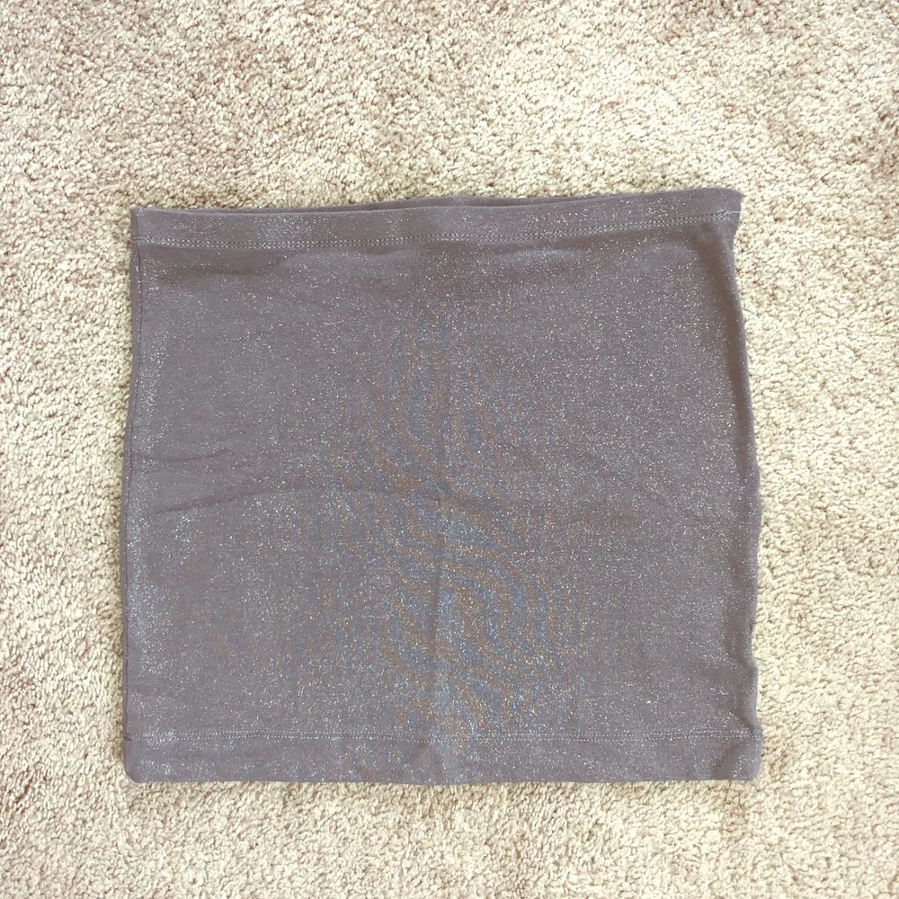Grey skirt with shimmer fabric
